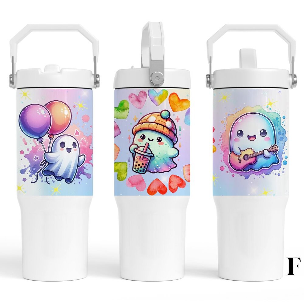 Halloween  30 oz Tumbler with flip straw, Horror Friends, Scary Horror Character